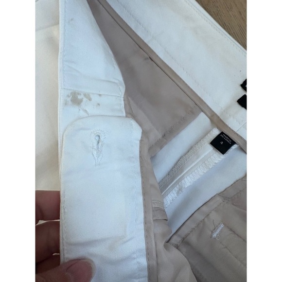 Express Editor White Cropped Pants Womens Size 4 Business Casual Career - Picture 5 of 6